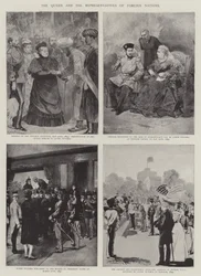 La Reina y los representantes de naciones extranjeras